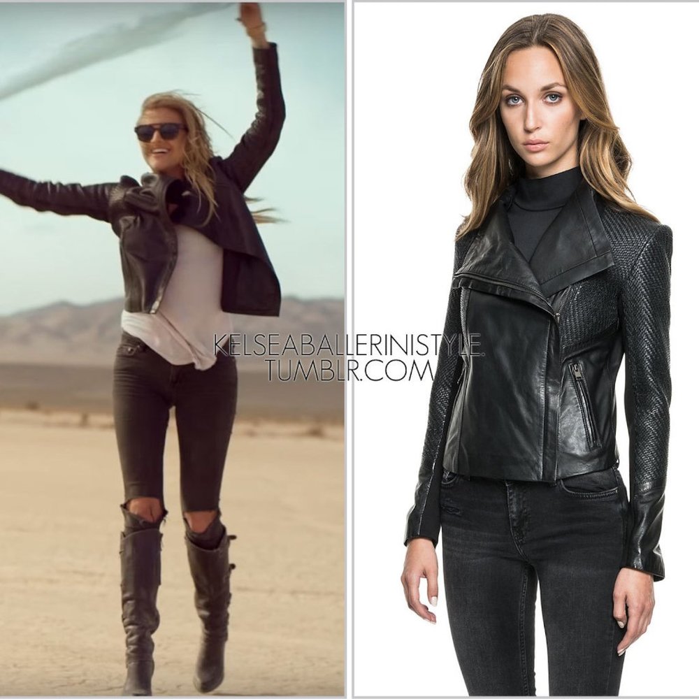 Lamarque Irri Basket Weave Leather Jacket